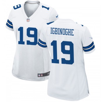 Women's Dallas Cowboys #19 Noah Igbinoghene White Stitched Football Jersey(Run Small) Women's Dallas Cowboys #19 Noah Igbinoghene White Stitched Football Jersey(Run Small)