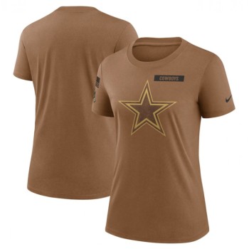 Women's Dallas Cowboys 2023 Brown Salute To Service Legend Performance T-Shirt(Run Small) Women's Dallas Cowboys 2023 Brown Salute To Service Legend Performance T-Shirt(Run Small)