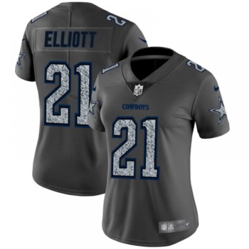 Women's Dallas Cowboys #21 Ezekiel Elliott 2019 Gray Fashion Static Limited Stitched NFL Jersey(Run Small) Women's Dallas Cowboys #21 Ezekiel Elliott 2019 Gray Fashion Static Limited Stitched NFL Jersey(Run Small)