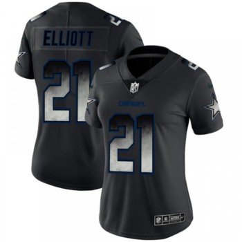 Women's Dallas Cowboys #21 Ezekiel Elliott Black 2019 Smoke Fashion Limited Stitched NFL Jersey(Run Small) Women's Dallas Cowboys #21 Ezekiel Elliott Black 2019 Smoke Fashion Limited Stitched NFL Jersey(Run Small)