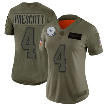 Women's Dallas Cowboys #4 Dak Prescott 2019 Camo Salute To Service Stitched NFL Jersey Women's Dallas Cowboys #4 Dak Prescott 2019 Camo Salute To Service Stitched NFL Jersey