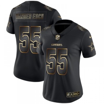 Women's Dallas Cowboys #55 Leighton Vander Esch 2019 Black Gold Edition Stitched NFL Jersey(Run Small) Women's Dallas Cowboys #55 Leighton Vander Esch 2019 Black Gold Edition Stitched NFL Jersey(Run Small)