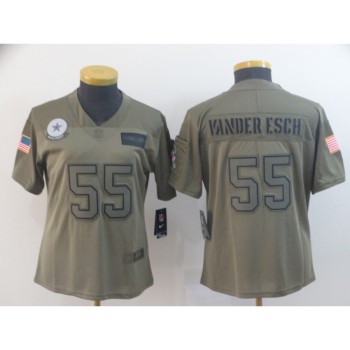 Women's Dallas Cowboys #55 Leighton Vander Esch 2019 Camo Salute To Service Stitched NFL Jersey Women's Dallas Cowboys #55 Leighton Vander Esch 2019 Camo Salute To Service Stitched NFL Jersey
