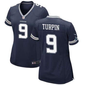 Women's Dallas Cowboys #9 KaVontae Turpin Navy Stitched Football Jersey(Run Small) Women's Dallas Cowboys #9 KaVontae Turpin Navy Stitched Football Jersey(Run Small)