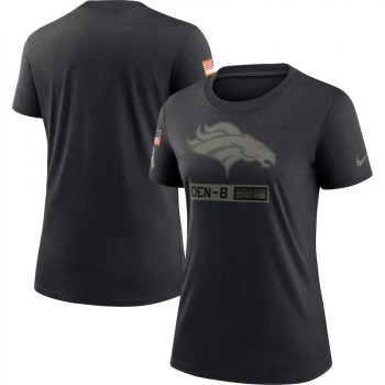 Women's Denver Broncos 2020 Black Salute To Service Performance T-Shirt (Run Small) Women's Denver Broncos 2020 Black Salute To Service Performance T-Shirt (Run Small)
