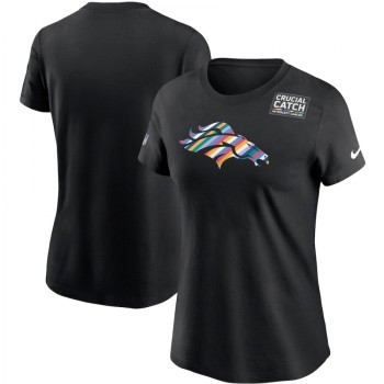 Women's Denver Broncos 2020 Black Sideline Crucial Catch Performance T-Shirt(Run Small) Women's Denver Broncos 2020 Black Sideline Crucial Catch Performance T-Shirt(Run Small)