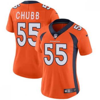 Women's Denver Broncos #55 Bradley Chubb Orange Vapor Untouchable Limited Stitched NFL Jersey(Run Small) Women's Denver Broncos #55 Bradley Chubb Orange Vapor Untouchable Limited Stitched NFL Jersey(Run Small)