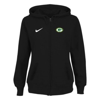Women's Green Bay Packers Stadium Rally Full Zip Hoodie Black Women's Green Bay Packers Stadium Rally Full Zip Hoodie Black