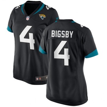 Women's Jacksonville Jaguars #4 Tank Bigsby Black Stitched Jersey(Run Small) Women's Jacksonville Jaguars #4 Tank Bigsby Black Stitched Jersey(Run Small)