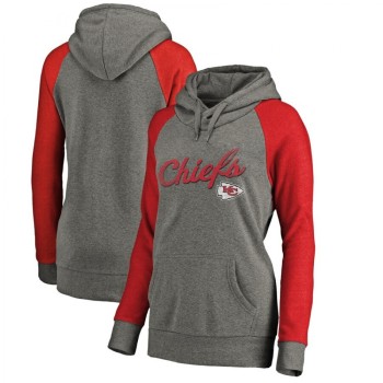 Women's Kansas City Chiefs Grey Timeless Collection Rising Script Tri-Blend Raglan Pullover Hoodie(Run Small) Women's Kansas City Chiefs Grey Timeless Collection Rising Script Tri-Blend Raglan Pullover Hoodie(Run Small)
