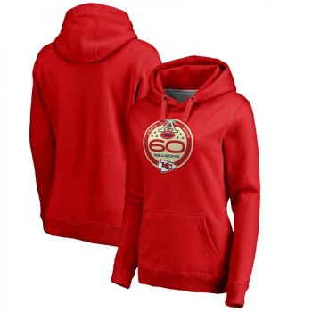 Women's Kansas City Chiefs Red 60th Season Logo Pullover Hoodie(Run Small) Women's Kansas City Chiefs Red 60th Season Logo Pullover Hoodie(Run Small)