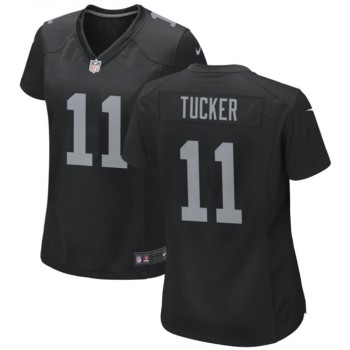 Women's Las Vegas Raiders #11 Tre Tucker Black Stitched Jersey(Run Small) Women's Las Vegas Raiders #11 Tre Tucker Black Stitched Jersey(Run Small)