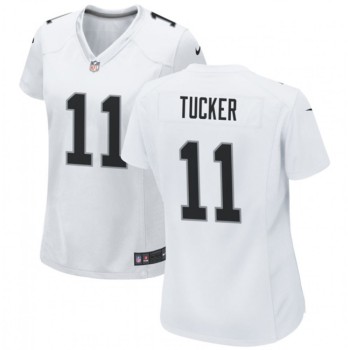 Women's Las Vegas Raiders #11 Tre Tucker White Stitched Jersey(Run Small) Women's Las Vegas Raiders #11 Tre Tucker White Stitched Jersey(Run Small)