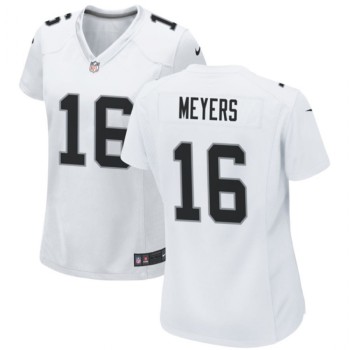 Women's Las Vegas Raiders #16 Jakobi Meyers White Stitched Jersey(Run Small) Women's Las Vegas Raiders #16 Jakobi Meyers White Stitched Jersey(Run Small)