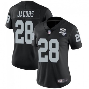 Women's Las Vegas Raiders #28 Josh Jacobs Black 2020 Inaugural Season Vapor Untouchable Limited Stitched Jersey(Run Small) Women's Las Vegas Raiders #28 Josh Jacobs Black 2020 Inaugural Season Vapor Untouchable Limited Stitched Jersey(Run Small)