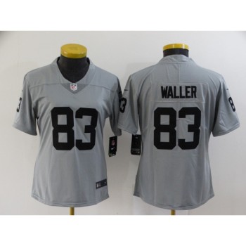 Women's Las Vegas Raiders #83 Darren Waller Grey Vapor Untouchable Limited Stitched Jersey(Run Small) Women's Las Vegas Raiders #83 Darren Waller Grey Vapor Untouchable Limited Stitched Jersey(Run Small)