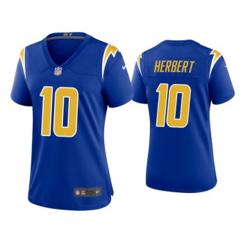 Women's Los Angeles Chargers #10 Justin Herbert New Royal Vapor Untouchable Limited Stitched Jersey Women's Los Angeles Chargers #10 Justin Herbert New Royal Vapor Untouchable Limited Stitched Jersey