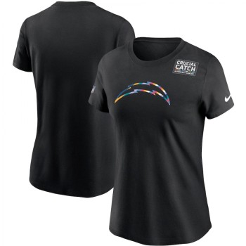 Women's Los Angeles Chargers 2020 Black Sideline Crucial Catch Performance T-Shirt(Run Small) Women's Los Angeles Chargers 2020 Black Sideline Crucial Catch Performance T-Shirt(Run Small)