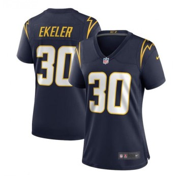 Women's Los Angeles Chargers #30 Austin Ekeler Navy Stitched Jersey(Run Small) Women's Los Angeles Chargers #30 Austin Ekeler Navy Stitched Jersey(Run Small)
