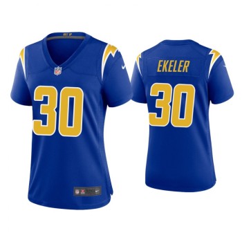 Women's Los Angeles Chargers #30 Austin Ekeler New Royal Vapor Untouchable Limited Stitched Jersey Women's Los Angeles Chargers #30 Austin Ekeler New Royal Vapor Untouchable Limited Stitched Jersey