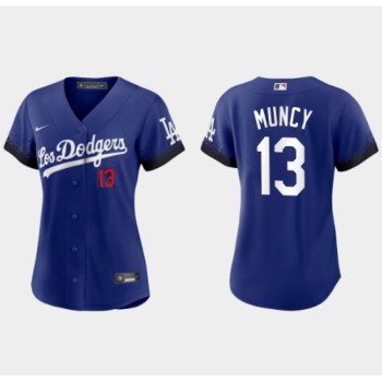 Women's Los Angeles Dodgers #13 Max Muncy 2021 Royal City Connect Cool Base Stitched Baseball Jersey(Run Small) Women's Los Angeles Dodgers #13 Max Muncy 2021 Royal City Connect Cool Base Stitched Baseball Jersey(Run Small)