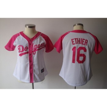 Women's Los Angeles Dodgers #16 Andre Ethier White Splash Fashion Stitched MLB Jersey Women's Los Angeles Dodgers #16 Andre Ethier White Splash Fashion Stitched MLB Jersey