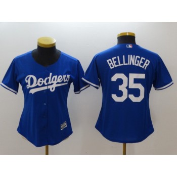 Women's Los Angeles Dodgers #35 Cody Bellinger Blue Cool Base Stitched MLB Jersey Women's Los Angeles Dodgers #35 Cody Bellinger Blue Cool Base Stitched MLB Jersey