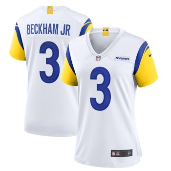 Women's Los Angeles Rams #3 Odell Beckham Jr. White Vapor Untouchable Limited Stitched Jersey(Run Small) Women's Los Angeles Rams #3 Odell Beckham Jr. White Vapor Untouchable Limited Stitched Jersey(Run Small)