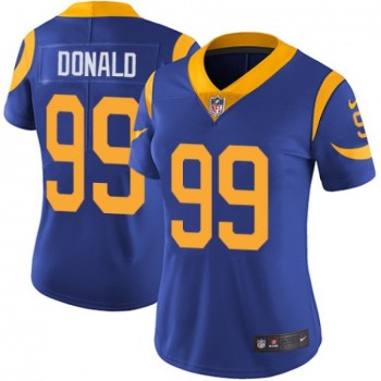 Women's Los Angeles Rams #99 Aaron Donald Blue Vapor Untouchable Limited Stitched NFL Jersey (Run Small) Women's Los Angeles Rams #99 Aaron Donald Blue Vapor Untouchable Limited Stitched NFL Jersey (Run Small)
