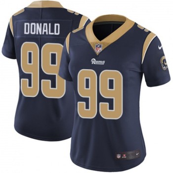 Women's Los Angeles Rams #99 Aaron Donald Navy Vapor Untouchable Limited Stitched NFL Jersey (Run Small) Women's Los Angeles Rams #99 Aaron Donald Navy Vapor Untouchable Limited Stitched NFL Jersey (Run Small)