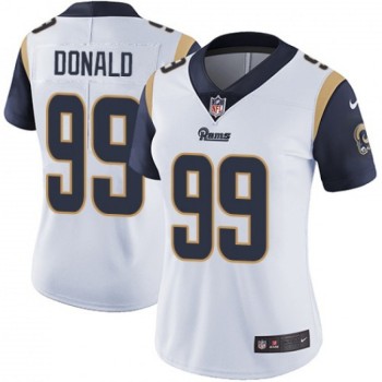 Women's Los Angeles Rams #99 Aaron Donald White Vapor Untouchable Limited Stitched NFL Jersey (Run Small) Women's Los Angeles Rams #99 Aaron Donald White Vapor Untouchable Limited Stitched NFL Jersey (Run Small)