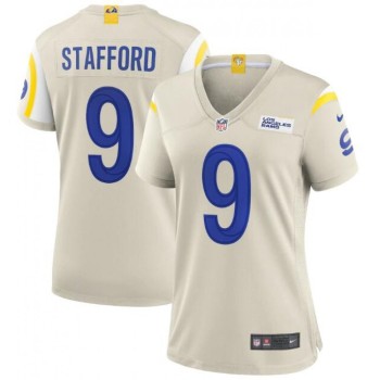Women's Los Angeles Rams #9 Matthew Stafford Bone Vapor Untouchable Limited Stitched Jersey(Run Small) Women's Los Angeles Rams #9 Matthew Stafford Bone Vapor Untouchable Limited Stitched Jersey(Run Small)