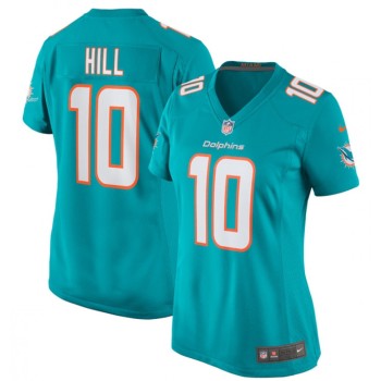 Women's Miami Dolphins #10 Tyreek Hill Aqua Vapor Untouchable Stitched Jersey(Run Small) Women's Miami Dolphins #10 Tyreek Hill Aqua Vapor Untouchable Stitched Jersey(Run Small)