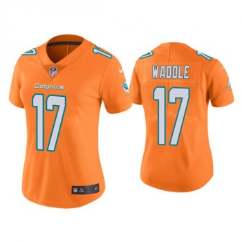 Women's Miami Dolphins #17 Jaylen Waddle Orange Vapor Untouchable Stitched Jersey(Run Small) Women's Miami Dolphins #17 Jaylen Waddle Orange Vapor Untouchable Stitched Jersey(Run Small)