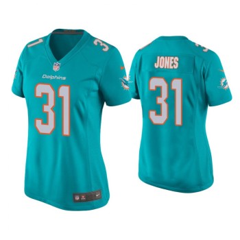 Women's Miami Dolphins #31 Byron Jones Aqua Stitched Jersey(Run Small) Women's Miami Dolphins #31 Byron Jones Aqua Stitched Jersey(Run Small)