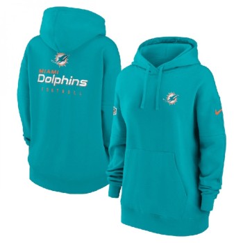 Women's Miami Dolphins Aqua Sideline Club Fleece Pullover Hoodie(Run Small) Women's Miami Dolphins Aqua Sideline Club Fleece Pullover Hoodie(Run Small)