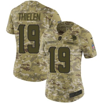 Women's Minnesota Vikings#19 Adam Thielen 2018 Camo Salute to Service Limited Stitched NFL Jersey Women's Minnesota Vikings#19 Adam Thielen 2018 Camo Salute to Service Limited Stitched NFL Jersey
