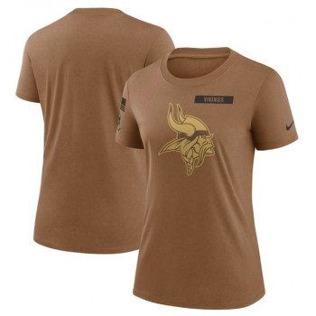 Women's Minnesota Vikings 2023 Brown Salute To Service Legend Performance T-Shirt(Run Small) Women's Minnesota Vikings 2023 Brown Salute To Service Legend Performance T-Shirt(Run Small)