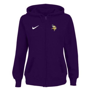 Women's Minnesota Vikings Stadium Rally Full Zip Hoodie Purple Women's Minnesota Vikings Stadium Rally Full Zip Hoodie Purple