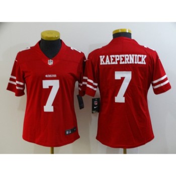 Women's NFL San Francisco 49ers #7 Colin Kaepernick Red Vapor Untouchable Limited Stitched Jersey(Run Small) Women's NFL San Francisco 49ers #7 Colin Kaepernick Red Vapor Untouchable Limited Stitched Jersey(Run Small)