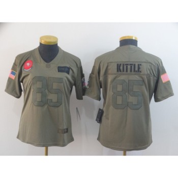 Women's NFL San Francisco 49ers #85 George Kittle 2019 Camo Salute To Service Stitched Jersey(Run Small) Women's NFL San Francisco 49ers #85 George Kittle 2019 Camo Salute To Service Stitched Jersey(Run Small)
