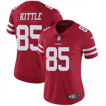 Women's NFL San Francisco 49ers #85 George Kittle Red Vapor Untouchable Limited Stitched Jersey(Run Small) Women's NFL San Francisco 49ers #85 George Kittle Red Vapor Untouchable Limited Stitched Jersey(Run Small)