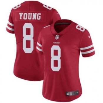 Women's NFL San Francisco 49ers #8 Steve Young Red Vapor Untouchable Limited Stitched Jersey(Run Small) Women's NFL San Francisco 49ers #8 Steve Young Red Vapor Untouchable Limited Stitched Jersey(Run Small)