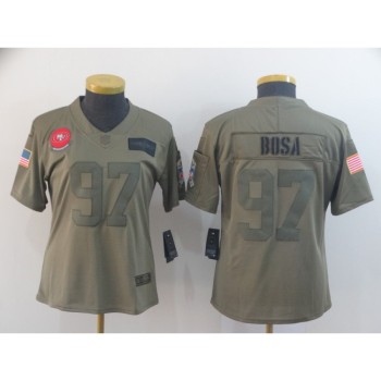 Women's NFL San Francisco 49ers #97 Nick Bosa 2019 Camo Salute To Service Stitched Jersey(Run Small) Women's NFL San Francisco 49ers #97 Nick Bosa 2019 Camo Salute To Service Stitched Jersey(Run Small)