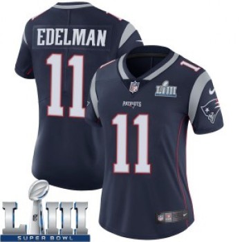 Women's New England Patriots #11 Julian Edelman Navy Blue Super Bowl LIII Vapor Untouchable Limited Stitched NFL Jersey ( run small ) Women's New England Patriots #11 Julian Edelman Navy Blue Super Bowl LIII Vapor Untouchable Limited Stitched NFL Jersey ( run small )