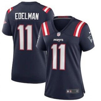 Women's New England Patriots #11 Julian Edelman Navy Stitched Jersey Women's New England Patriots #11 Julian Edelman Navy Stitched Jersey