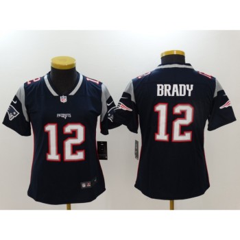 Women's New England Patriots #12 Tom Brady Navy Limited Stitched NFL Jersey Women's New England Patriots #12 Tom Brady Navy Limited Stitched NFL Jersey
