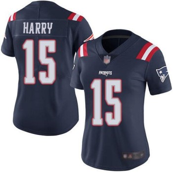 Women's New England Patriots #15 N'Keal Harry Navy Vapor Limited Stitched Jersey(Run Small) Women's New England Patriots #15 N'Keal Harry Navy Vapor Limited Stitched Jersey(Run Small)