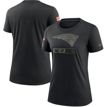 Women's New England Patriots 2020 Black Salute To Service Performance T-Shirt (Run Small) Women's New England Patriots 2020 Black Salute To Service Performance T-Shirt (Run Small)