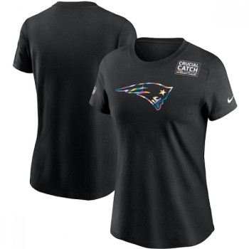 Women's New England Patriots 2020 Black Sideline Crucial Catch Performance T-Shirt(Run Small) Women's New England Patriots 2020 Black Sideline Crucial Catch Performance T-Shirt(Run Small)